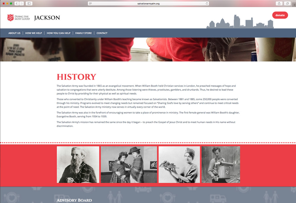 The Salvation Army Jackson website