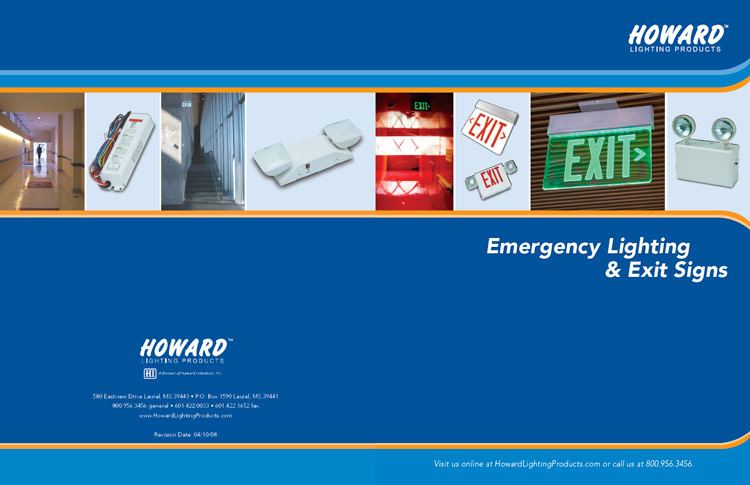 spread from Howard Industries Exit and Emergency catalog